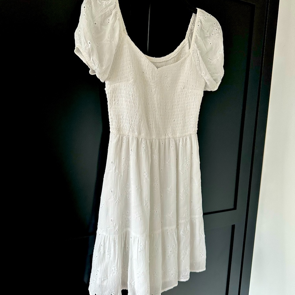 Hollister white eyelet dress